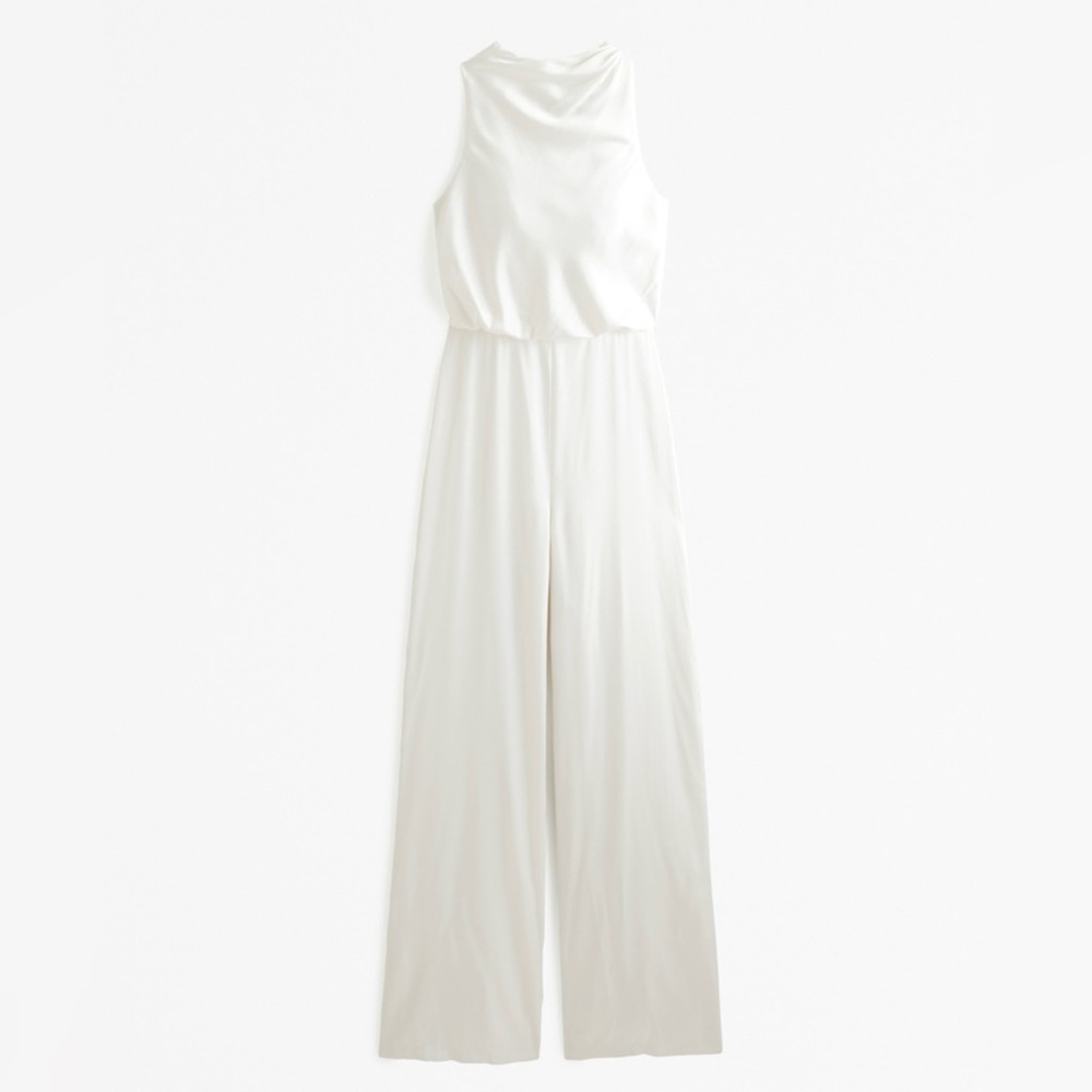 Abercrombie High Neck Draped Jumpsuit Petite XXS - Picture 6 of 6